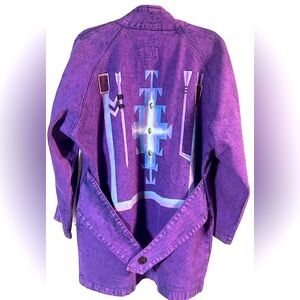 Vintage Sundance Western Hand Painted Denim    Jacket | Boho Retro Festival